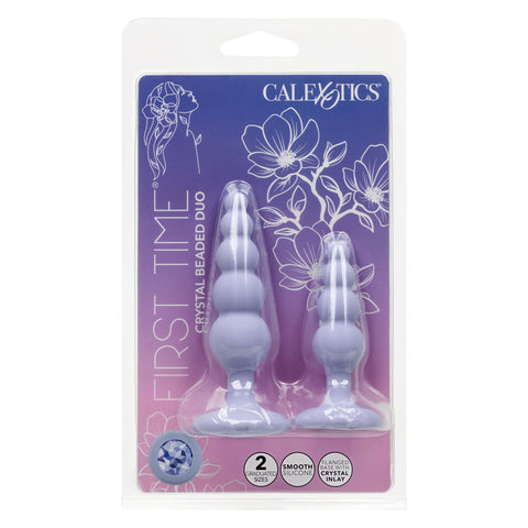 First Time Crystal Beaded Duo (Purple) – Beginner Beaded Anal Probe Set > Anal Range > Anal Beads