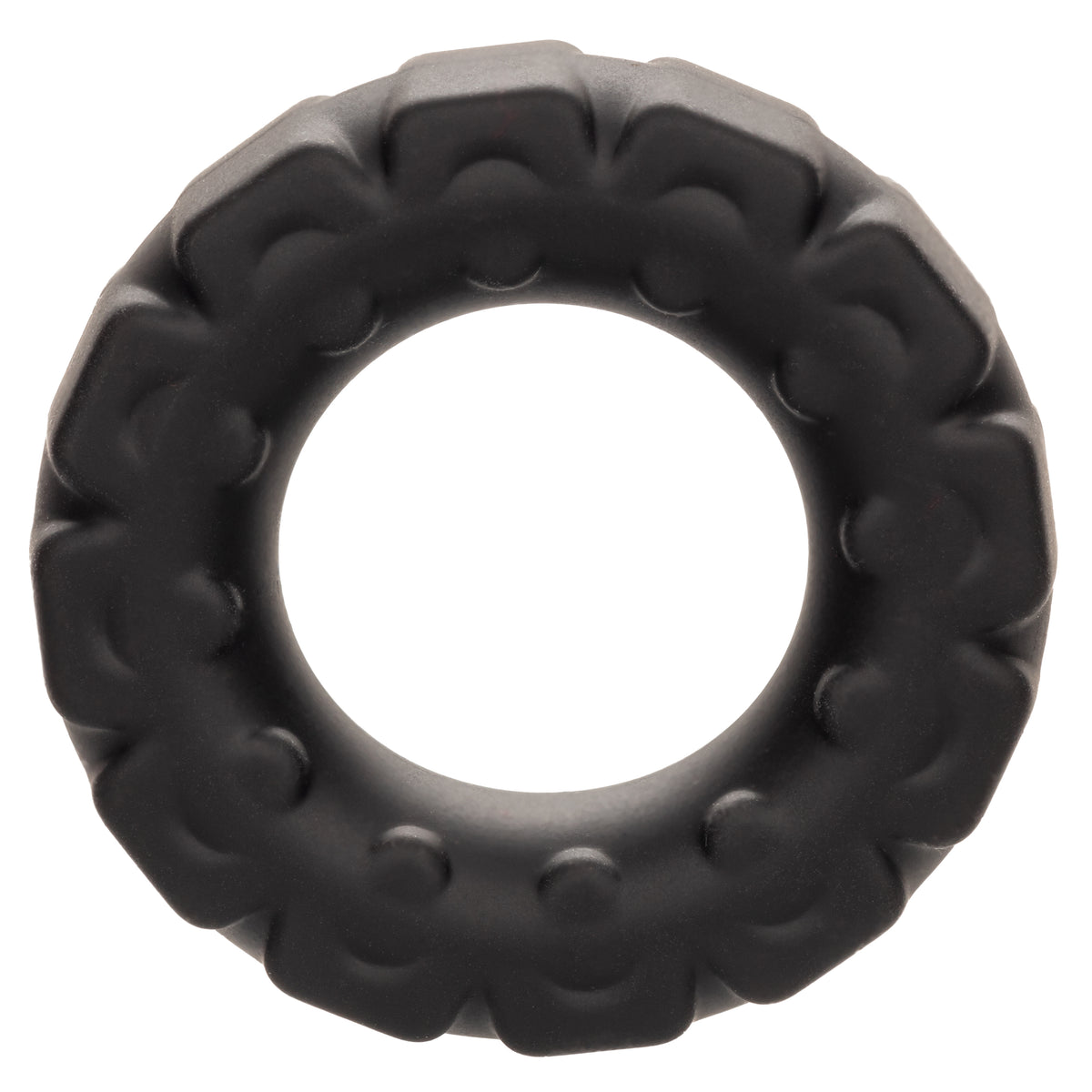 Alpha Liquid Silicone Prolong Tread Ring Black 1 Inch Diameter Stretchy Durable Waterproof > Cock Ring > Single