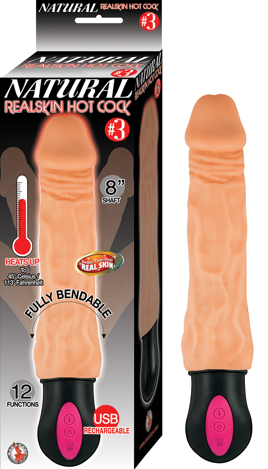 Natural Realskin Hot Bendable Vibrator Flesh > Vibrators > Realistic Vibrators