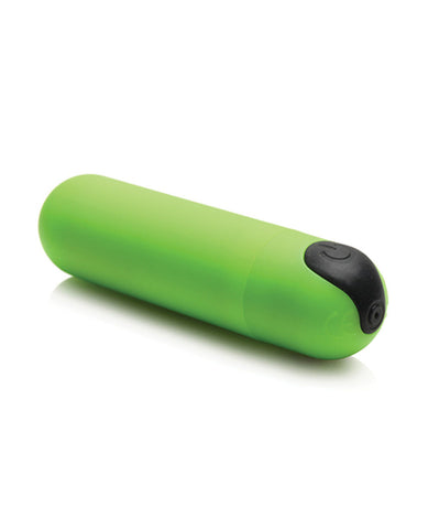 Glow in the Dark Bullet Vibrator with Remote Control Green BULLETS