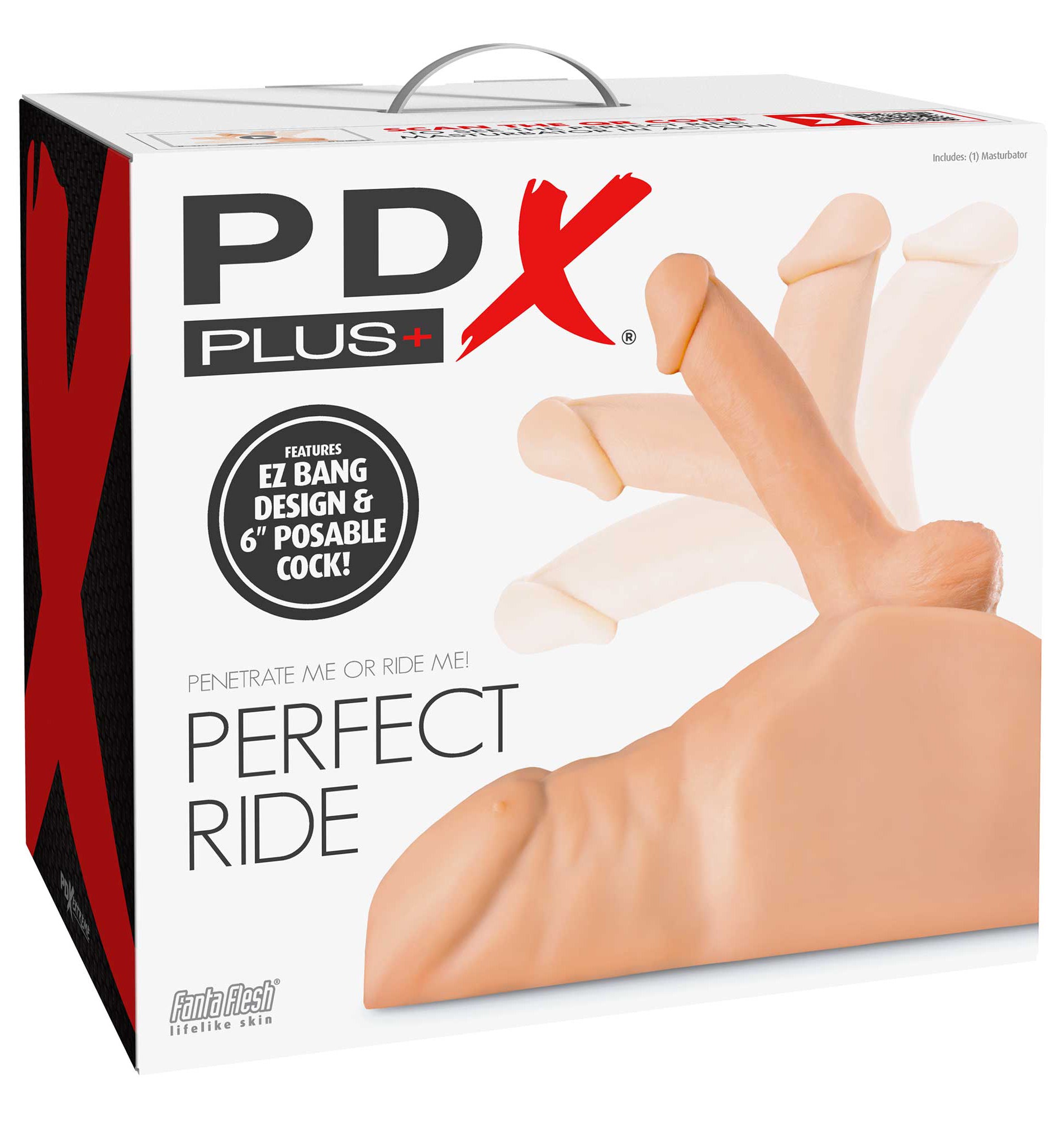 Pipedream Extreme Plus Perfect Ride Light Posable Masturbator Assturbators