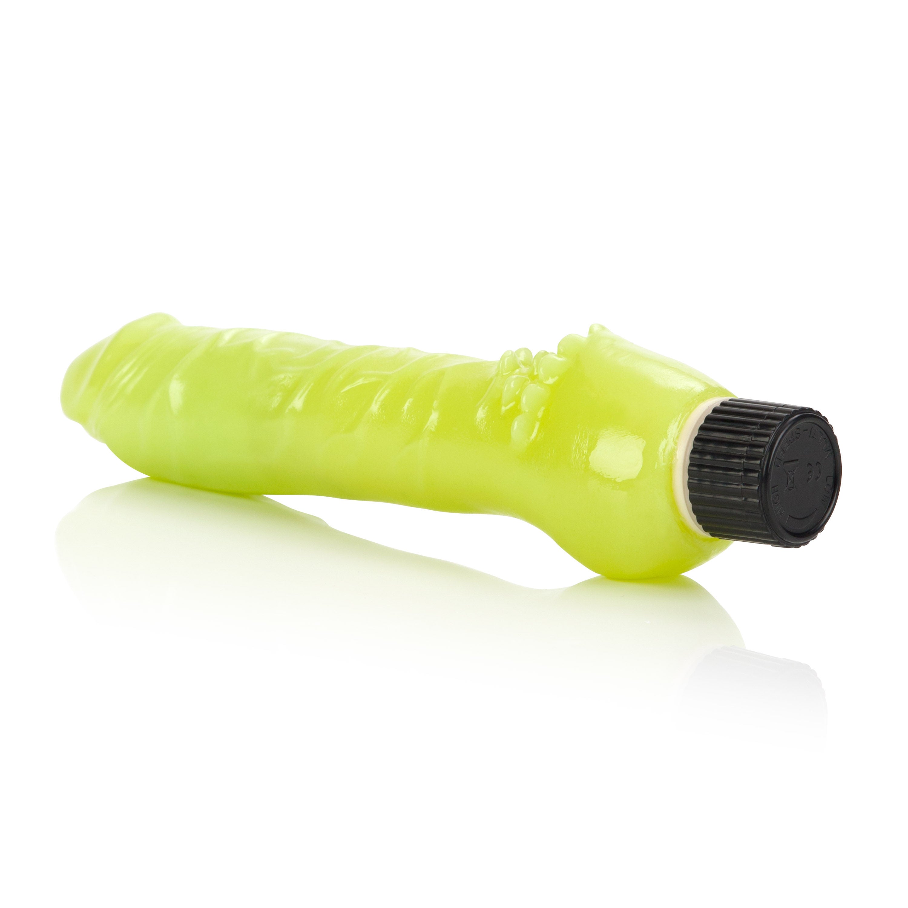 Glow In The Dark Jelly Penis Vibrator 7 Inch Green Adult Toy Vibrators