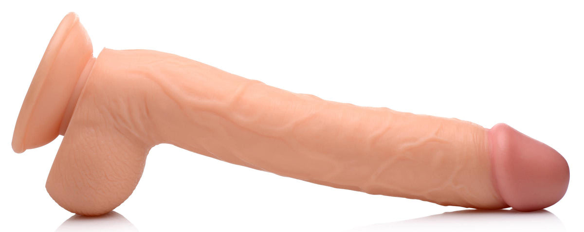 Long Logan 10 Inch Light Dildo With Balls – Body-Safe Suction Cup Dildo > Dildos > Large Dildos