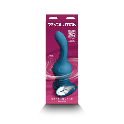 Revolution Earthquake Teal Adult Intimacy Toy with Rotating Motor ANAL TOYS