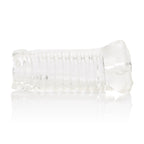 Basic Essentials Soft TPR Pussy Masturbator with Ribbed Shaft – Textured Male Masturbator > Sex Toys For Men > Masturbators > Manual