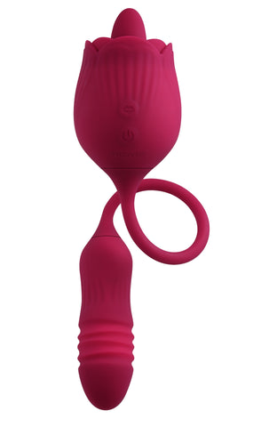 Wild Rose Flexible Dual-Ended Vibrator with 10 Speeds Rose Stimulators