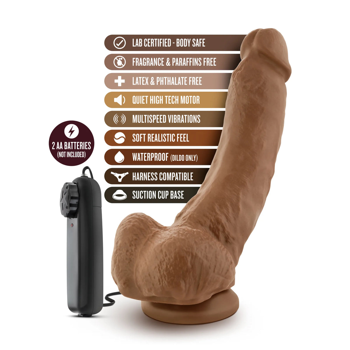 Coverboy The Boxer – 9 Inch Remote-Controlled Suction Cup Dildo > Vibrators > Realistic Vibrators