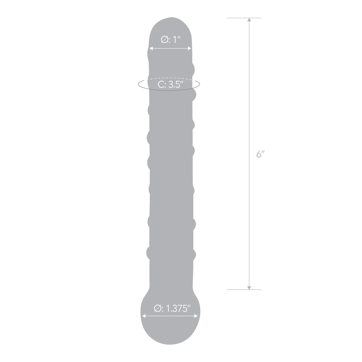 Electric EEL Callisto Clear Glass Dildo 7 Inch Spiraled Design Textured Glass Dildo > Glass > Dildos
