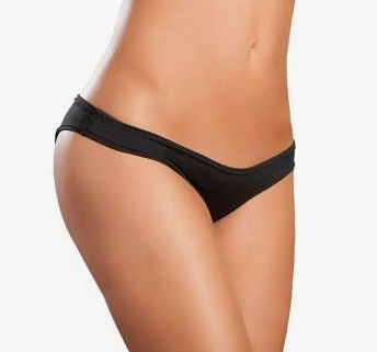 Flattering Mini Scrunchy Panty (Black) – Medium/Large Lingerie Panties