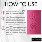 Tease and Please Thrusting and Licking Vibrator (Fuchsia) – Vibrator > Dildos > Thrusting Dildos