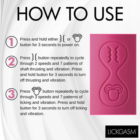 Tease and Please Thrusting and Licking Vibrator (Fuchsia) – Rechargeable Vibrator DONGS Thrusting