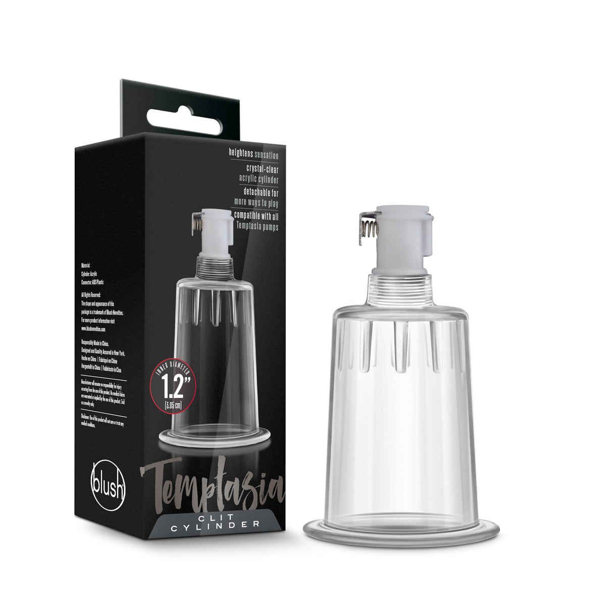 Temptasia Clear Clitoral Pump Cylinder 1.2 Inch Diameter > Pumps > Female Pumps