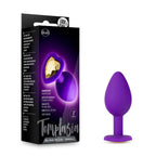 Temptasia Small Purple Bling Plug With Heart-Shaped Base > Anal Range > Butt Plugs