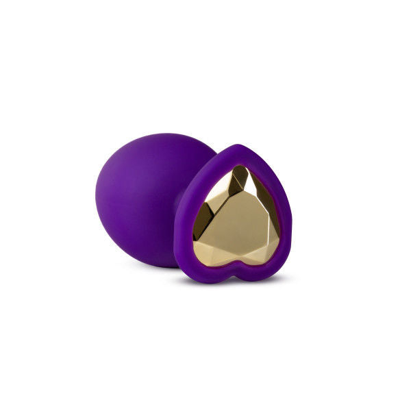 Temptasia Small Purple Bling Plug With Heart-Shaped Base > Anal Range > Butt Plugs