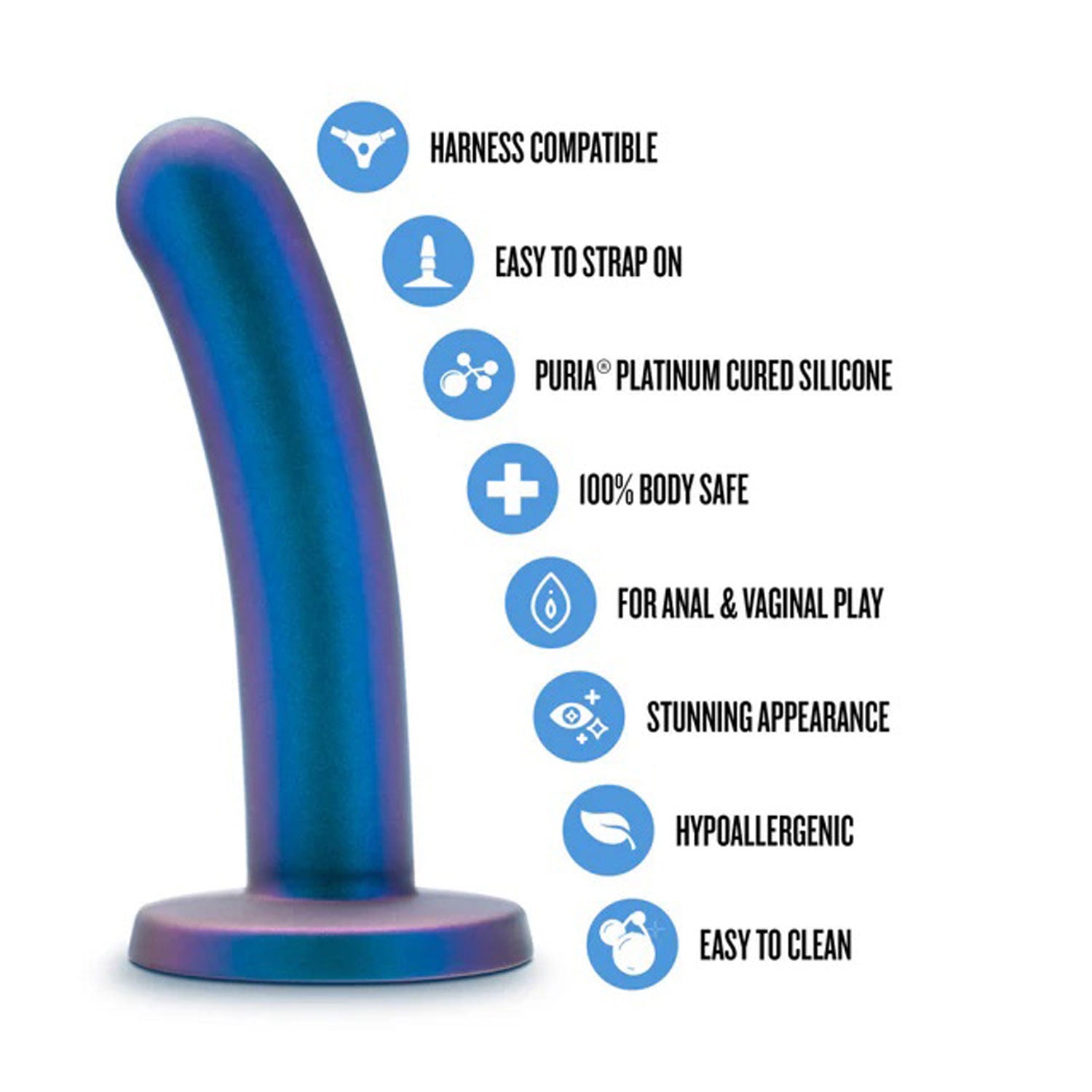Temptasia Surrender Intermediate Blue Lust Strap-On Dildo Secondary image
