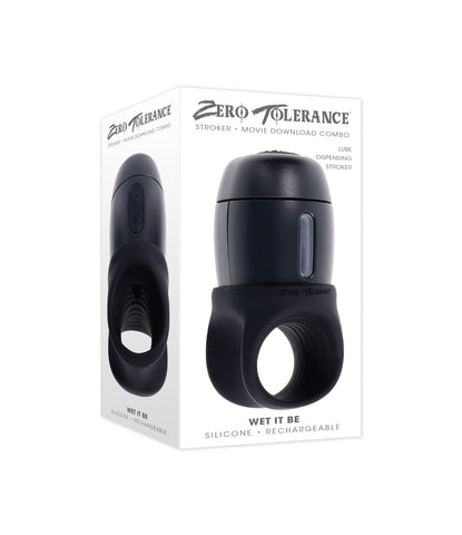 Zero Tolerance WET IT BE Stroker 4.5 cm USB Rechargeable Vibrator Cock Rings Vibrating