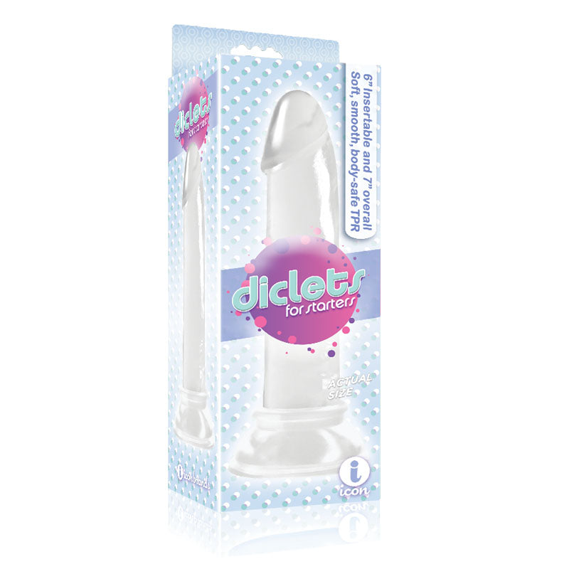 Diclets 17.8cm Dong Soft Smooth Bendable Jelly TPR > Dildos > Realistic Dildos