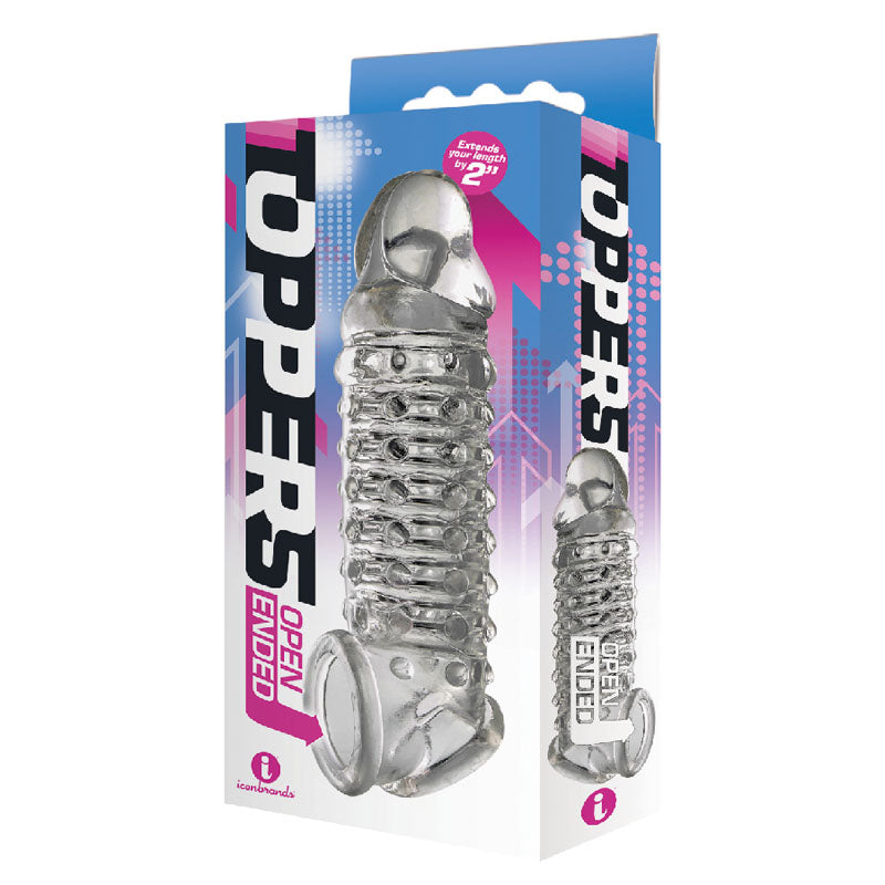 The 9s Toppers Open Ended Penis Extension Sleeve 2" inch Secondary image