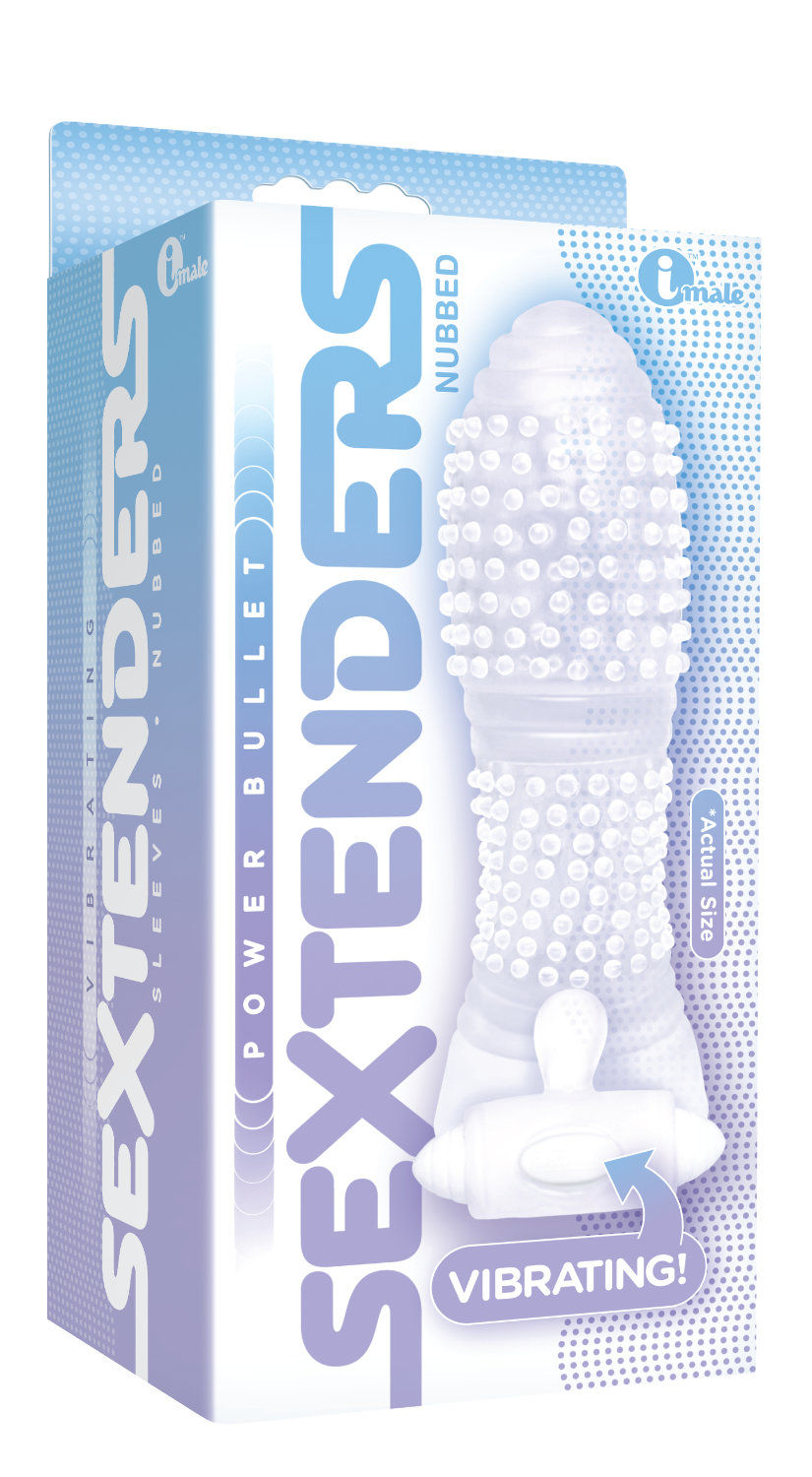 The 9's Vibrating Nubbed Penis Extension Sleeve 5 Inch Clear SLEEVES