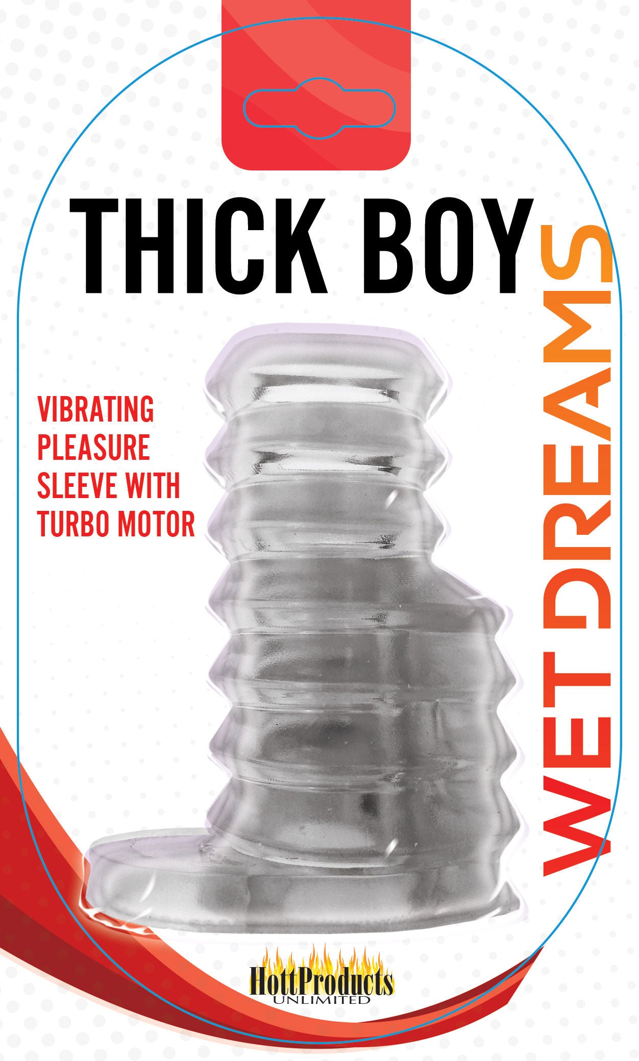 Thick Boy Turbo Clear Sleeve with Ribbed Design and Ring SLEEVES