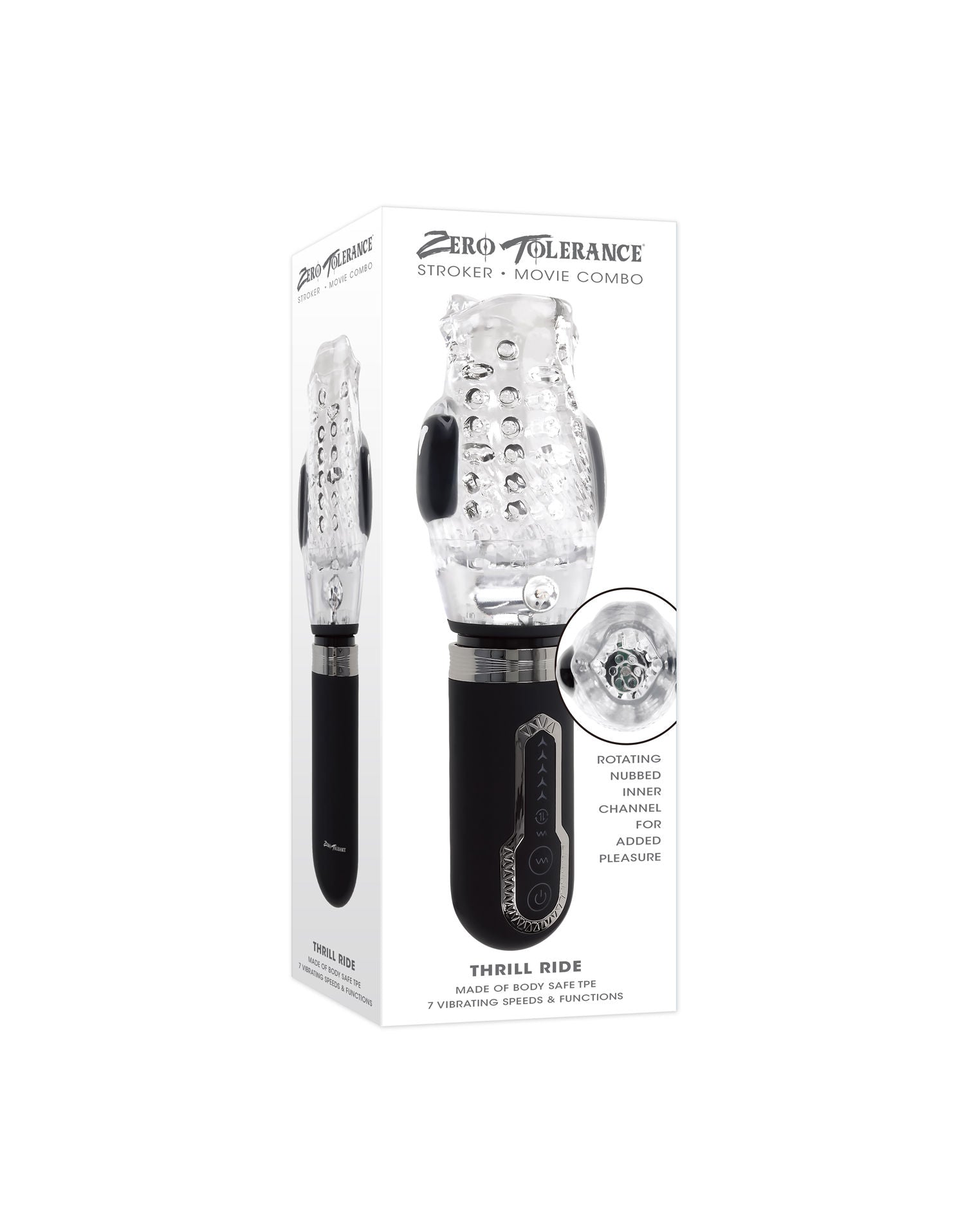 Thrill Ride Vibrating Male Stroker with Thrusting and Spinning Strokers - Auto