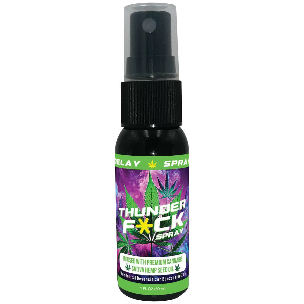 Thunder Fuck Male Climax Control Spray – Hemp Infused Desensitizer ENHANCERS