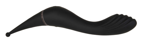 Tantalizing Teaser Dual-Function Clitoral and G-Spot Vibrator Black STIMULATORS