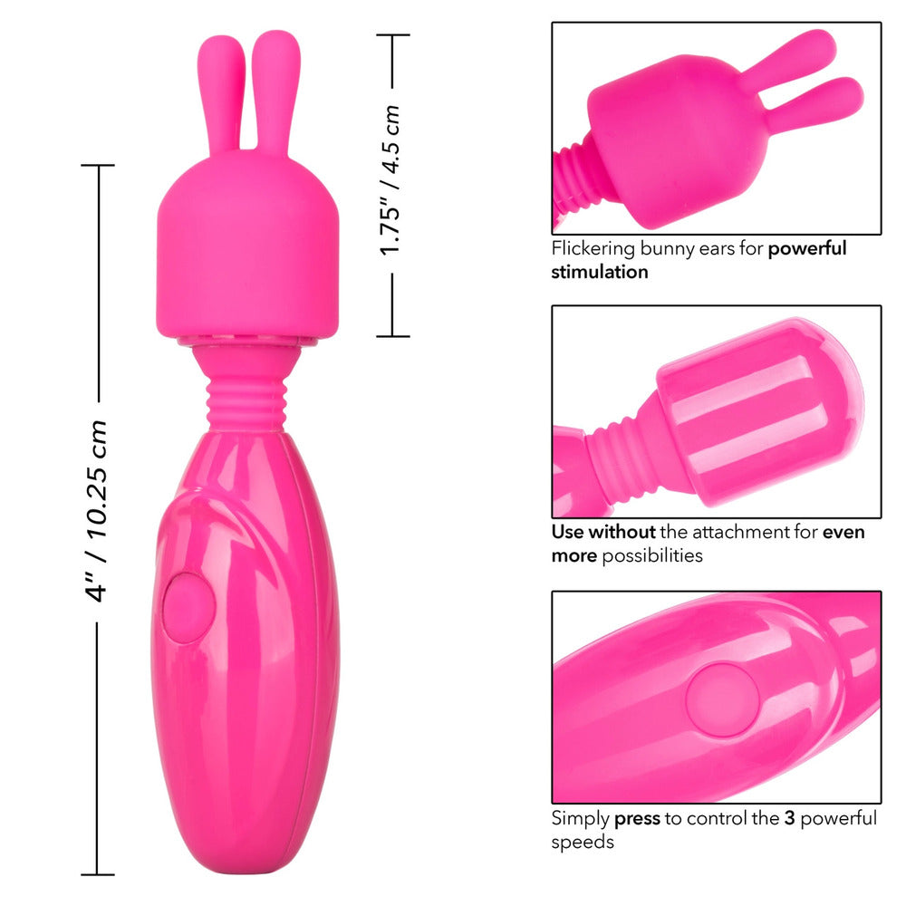 Tiny Teasers Bunny Vibrator Rechargeable Mini Travel Wand Vibrator Secondary image