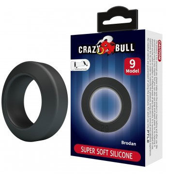 Brodan Super Soft Silicone (Black) – Waterproof Stretchable Cockring Black > Cock Ring > Single