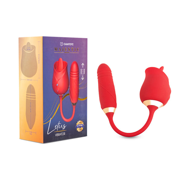 Lotus Double-Ended Vibrator with Bullet and Tongue Stimulator > Sex Toys For Ladies > Clitoral Vibrators and Stimulators