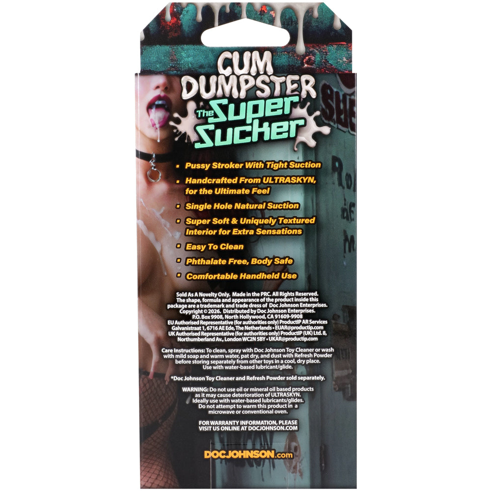 Doc Johnson Cum Dumpster Ultraskyn – Pussy Stroker Masturbator > Sex Toys For Men > Masturbators > Manual