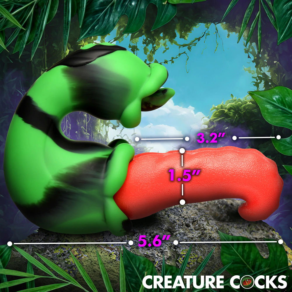 Tongue Lasher Silicone Vibrator Dual Pleasure Green Adult Toy Vibrators