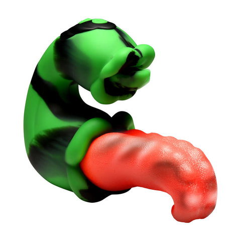 Tongue Lasher Silicone Vibrator Dual Pleasure Green Adult Toy Vibrators
