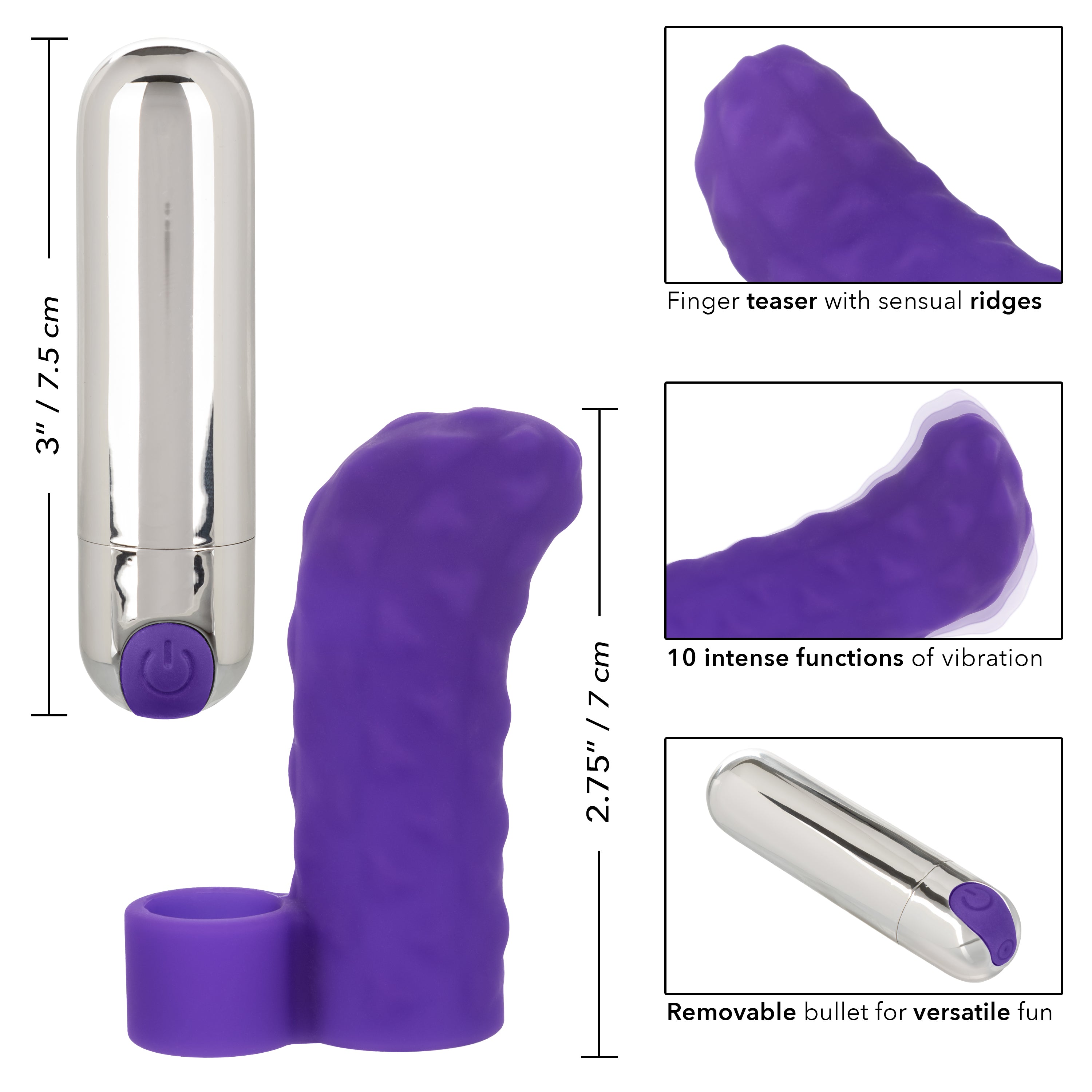 Intimate Play Purple Rechargeable Finger Teaser Finger Stimulator