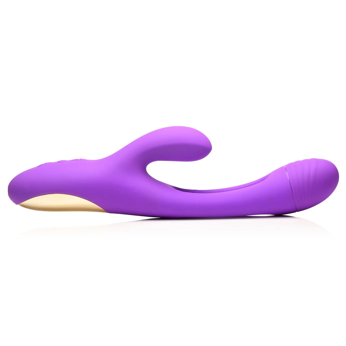 Tri-Flick 9.5 Inch Silicone Rabbit Vibrator in Purple > Vibrators > Ladies > Rabbit