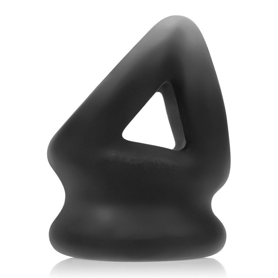 Tri-Squeeze Ball Stretch Cock Sling in Black Ice by Oxballs > Cock Ring > Sling