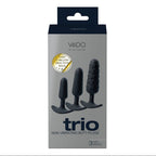 Trio Non Vibrating Butt Plug Set Blue Three Sizes > Anal Range > Butt Plug Kits
