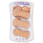 Trio Stroker Masturbator Kit – Compact Flesh, Ass, and Mouth Textures Male Masturbator > Sex Toys For Men > Masturbators > Manual
