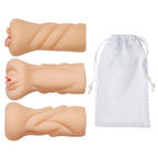 Trio Stroker Masturbator Kit – Compact Flesh, Ass, and Mouth Textures Male Masturbator > Sex Toys For Men > Masturbators > Manual