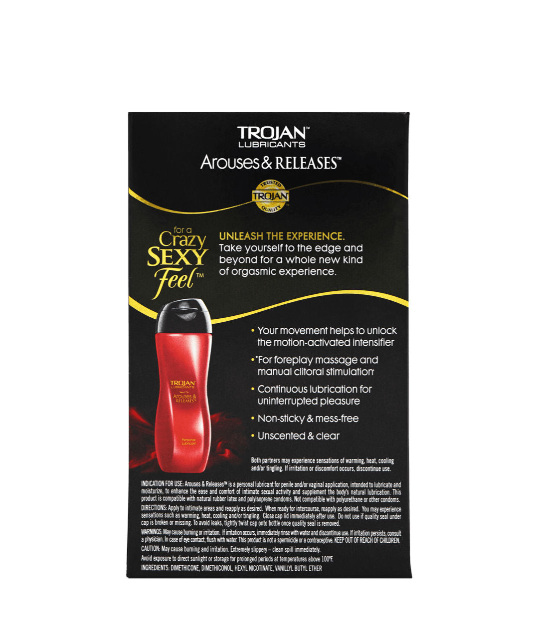 Trojan Arouses and Releases Lubricant 3 Fl Oz Intimacy Gel Water Based Lube
