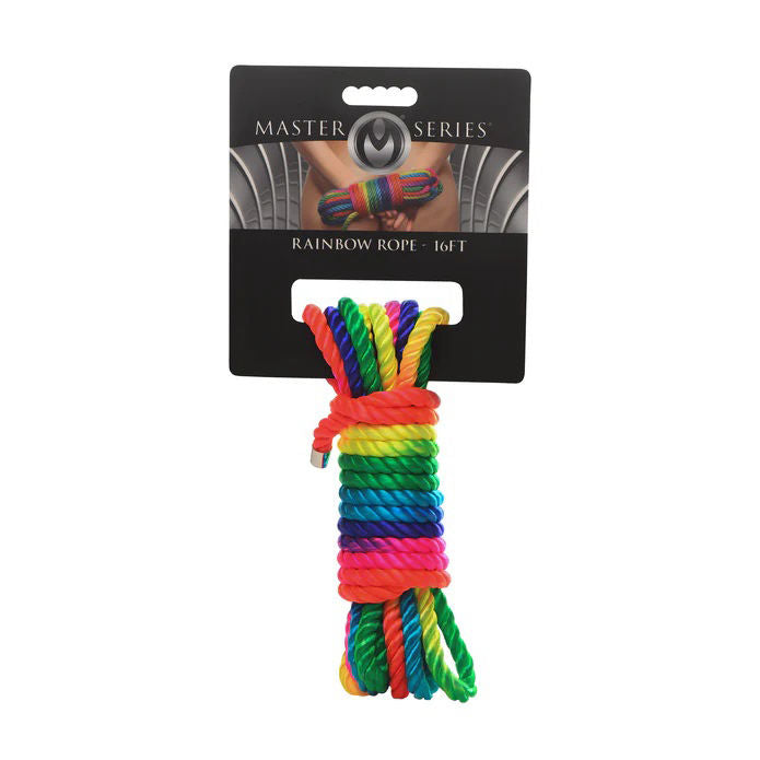Rainbow Bondage Rope 16ft Neon Shibari Rope for BDSM Play Rainbow Rope