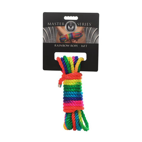 Rainbow Bondage Rope 16ft Neon Shibari Rope for BDSM Play Rainbow Rope