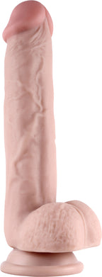 Get Lucky 9 Inch Real Skin Bendable Dildo with Soft Outer Layer Beige > Dildos > Large Dildos