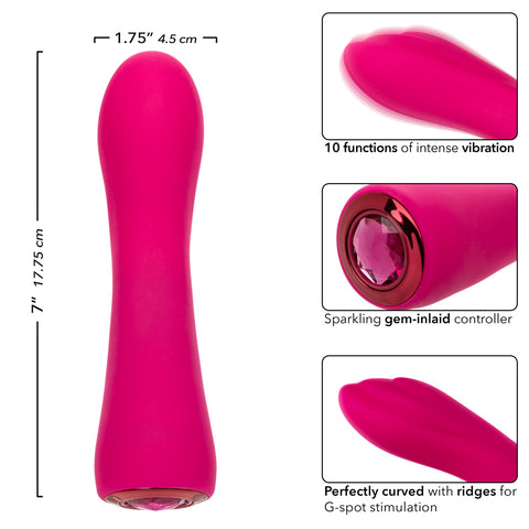 Gem Vibe Collection Curve Pink Adult Intimacy Massager Toy Vibrators