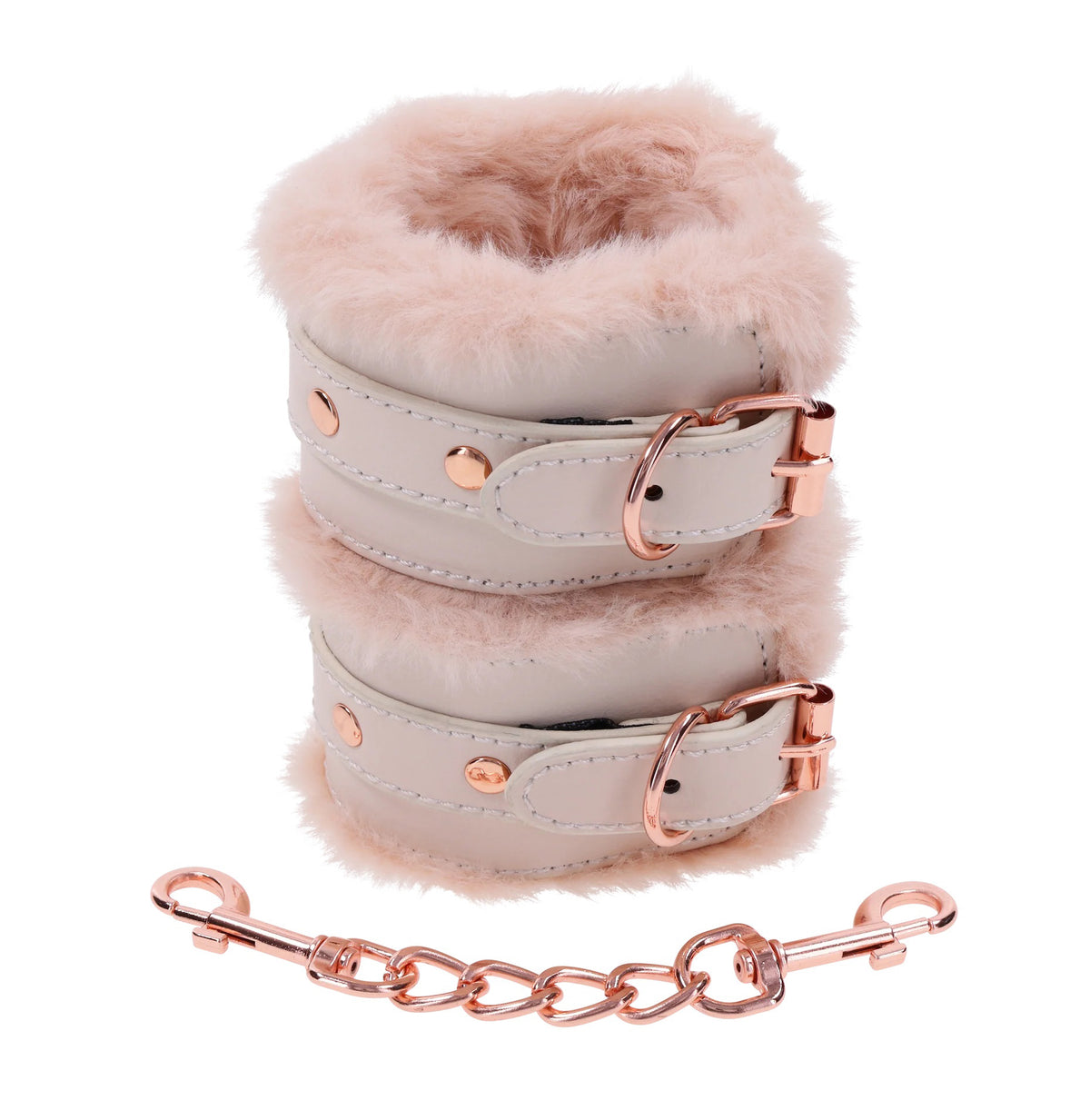 Sex and Mischief Peaches and Cream Fur Handcuffs Peach > Bondage Gear > Restraints