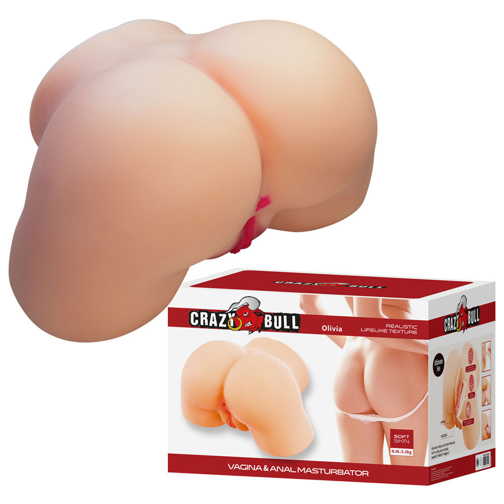 Olivia (White) – Hyper-Realistic Vagina and Anal Masturbator with Weighted Core White > Sex Toys For Men > Masturbators > Manual