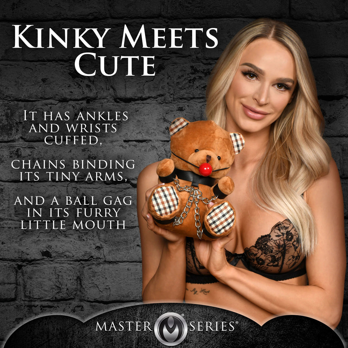 Master Series Gagged Bondage Bear Plush Toy Default Title > Novelties > Gag Gifts