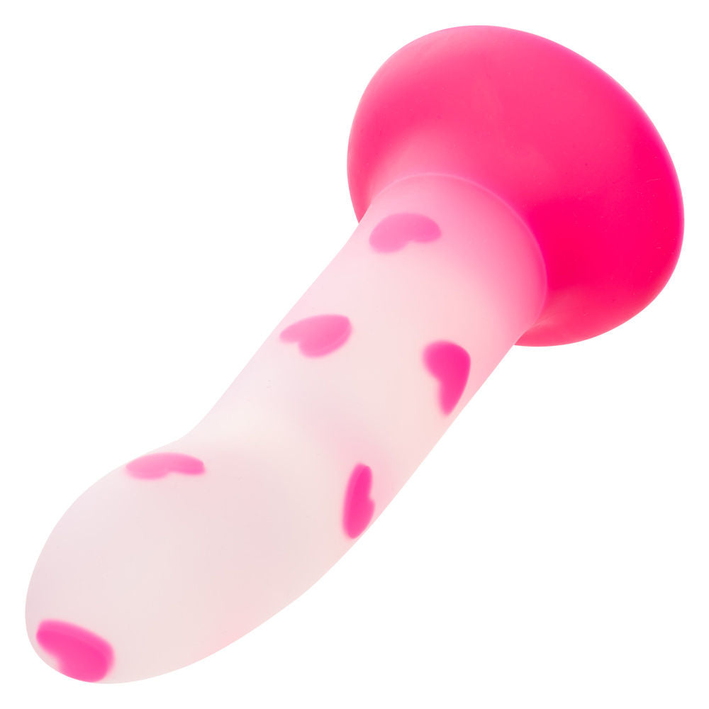 Glow Stick Heart Pink Bendable Silicone Dildo for Adults Dildos & Dongs
