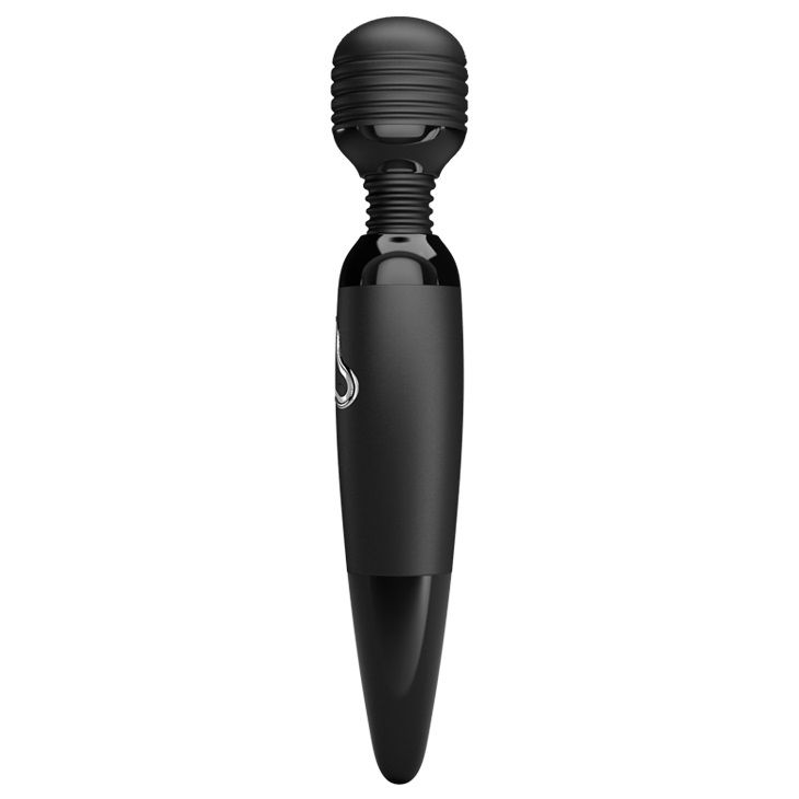 Pretty Love Rechargeable Body Wand Massager with LED Light Black Electric Massager