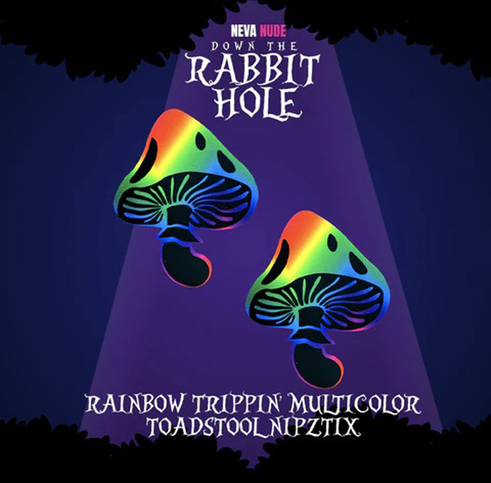 Rainbow Psychedelic Toadstool Nipple Cover Pasties Set Rainbow Pasties